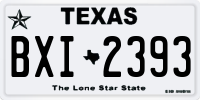 TX license plate BXI2393