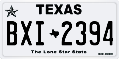 TX license plate BXI2394
