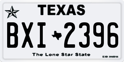 TX license plate BXI2396