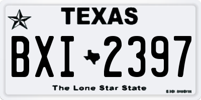 TX license plate BXI2397