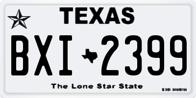 TX license plate BXI2399