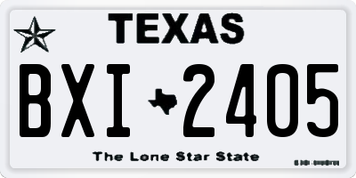 TX license plate BXI2405