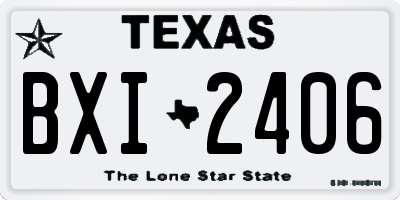 TX license plate BXI2406