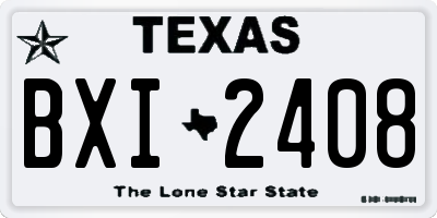 TX license plate BXI2408