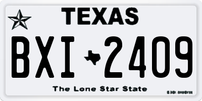 TX license plate BXI2409