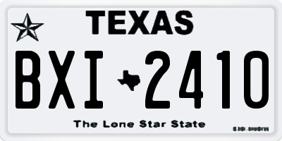 TX license plate BXI2410