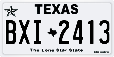 TX license plate BXI2413