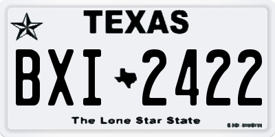TX license plate BXI2422