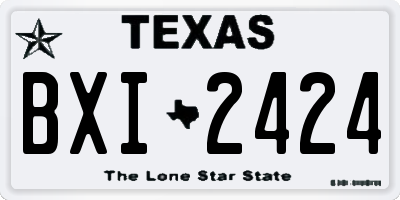 TX license plate BXI2424