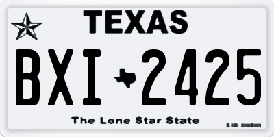 TX license plate BXI2425