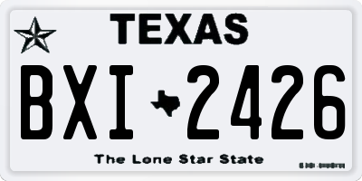 TX license plate BXI2426