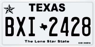 TX license plate BXI2428