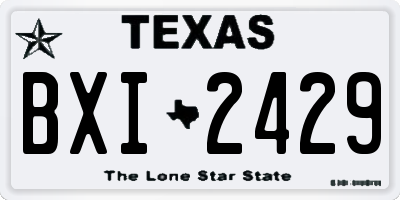 TX license plate BXI2429
