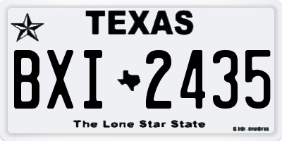 TX license plate BXI2435