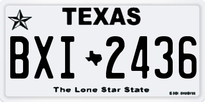 TX license plate BXI2436