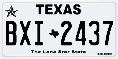 TX license plate BXI2437