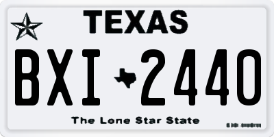 TX license plate BXI2440