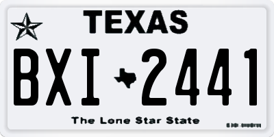 TX license plate BXI2441