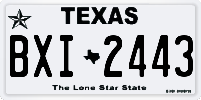 TX license plate BXI2443
