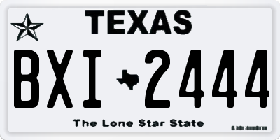 TX license plate BXI2444