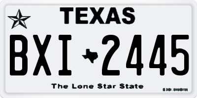 TX license plate BXI2445