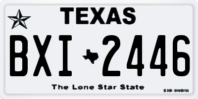 TX license plate BXI2446