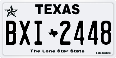 TX license plate BXI2448