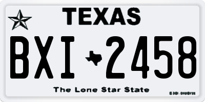 TX license plate BXI2458