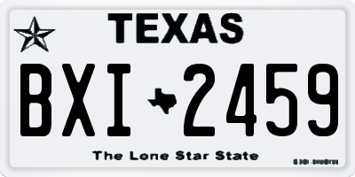 TX license plate BXI2459