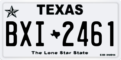 TX license plate BXI2461