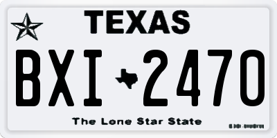 TX license plate BXI2470