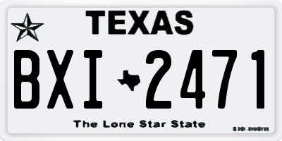 TX license plate BXI2471