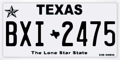 TX license plate BXI2475