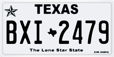 TX license plate BXI2479