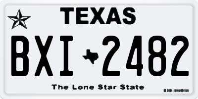 TX license plate BXI2482