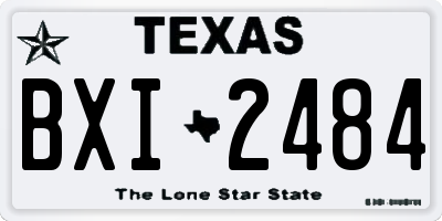 TX license plate BXI2484