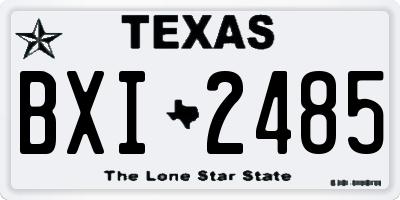 TX license plate BXI2485