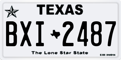 TX license plate BXI2487