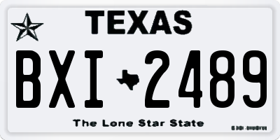 TX license plate BXI2489