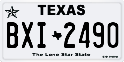 TX license plate BXI2490