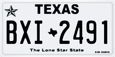 TX license plate BXI2491