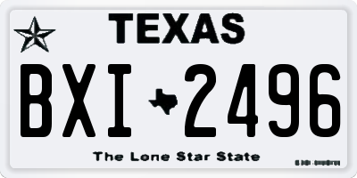 TX license plate BXI2496
