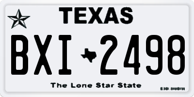 TX license plate BXI2498