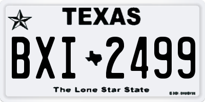 TX license plate BXI2499