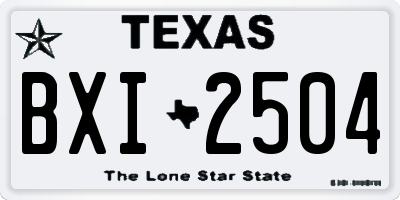 TX license plate BXI2504