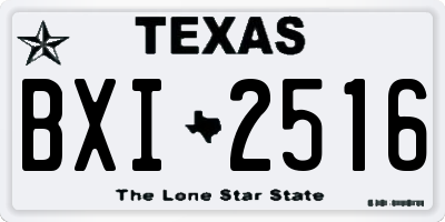 TX license plate BXI2516