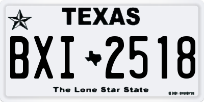 TX license plate BXI2518