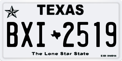 TX license plate BXI2519