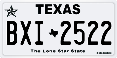 TX license plate BXI2522