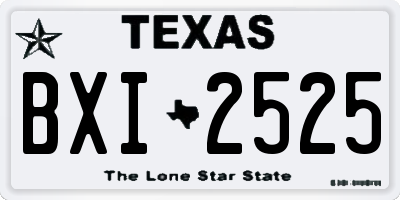 TX license plate BXI2525